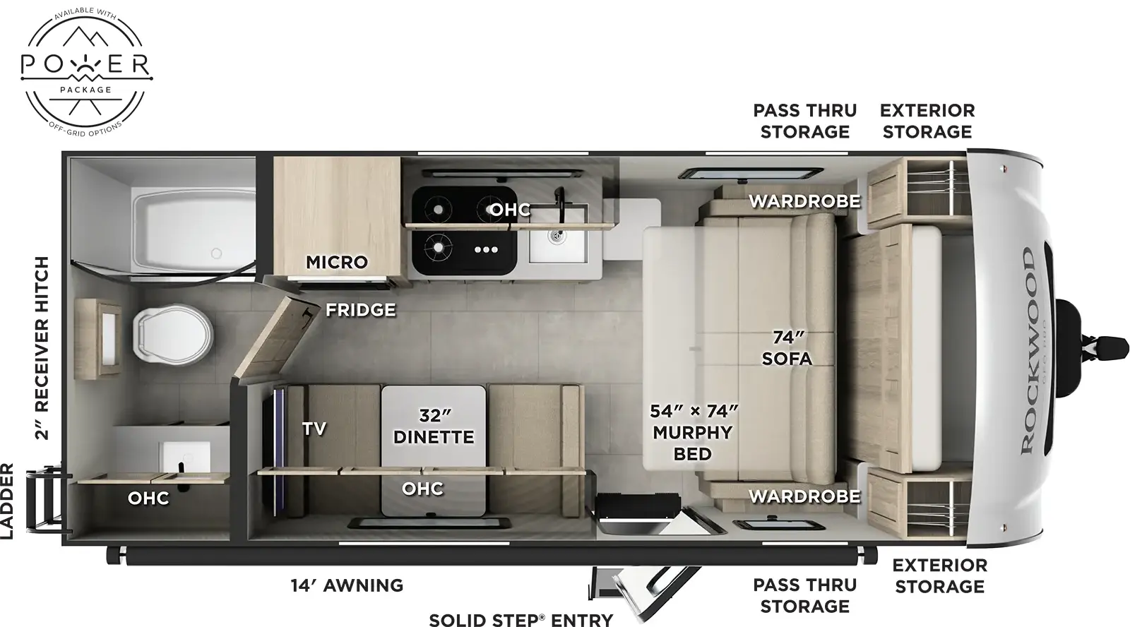 Rockwood Geo Pro G19FD Floorplan